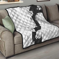 Polynesia Hibiscus Quilt White Curve Motif - Polynesian Pride