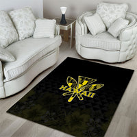 Aloha Hawaii Kahili Area Rug Kanaka Maoli With Kakau Pattern LT05 - Polynesian Pride