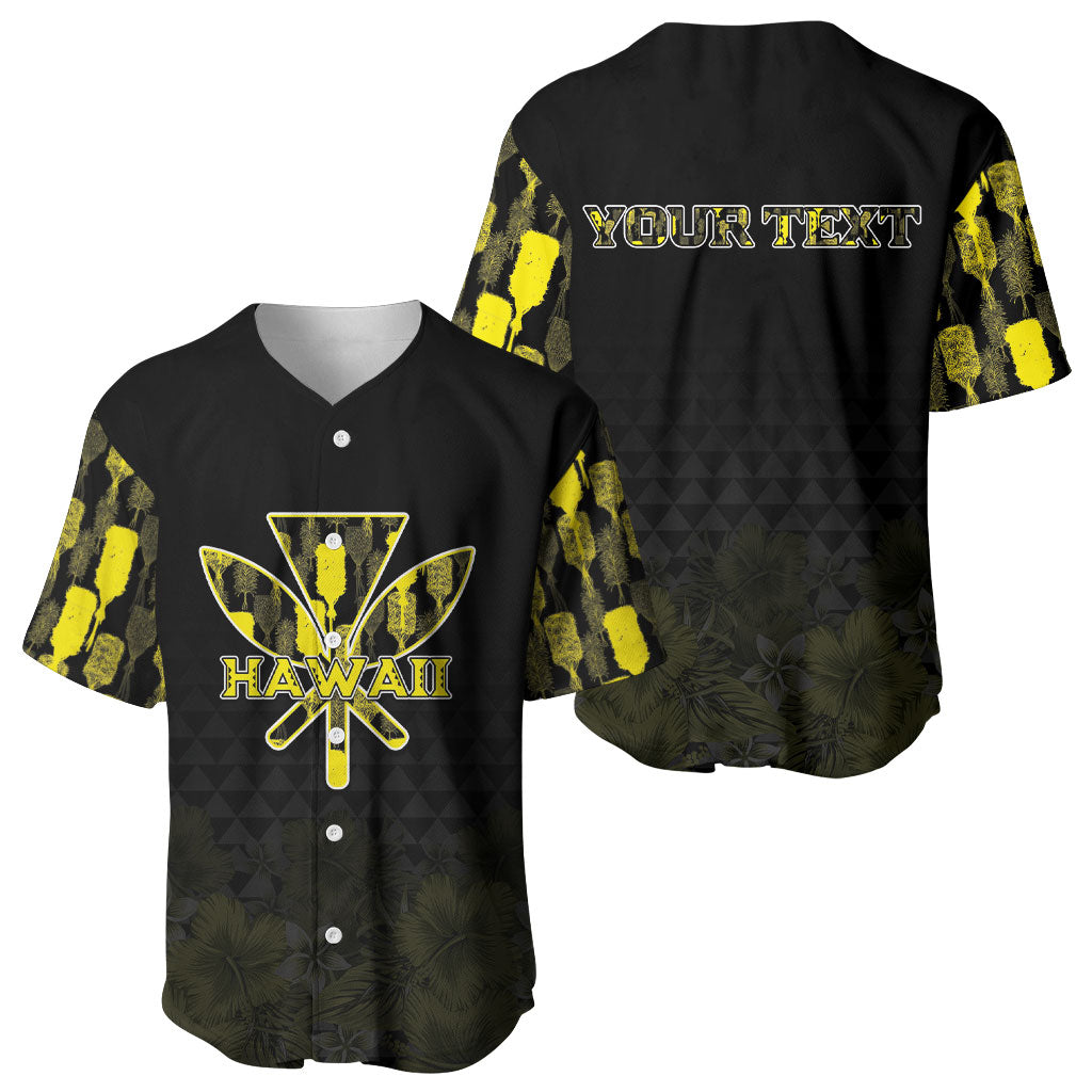 Personalised Aloha Hawaii Kahili Baseball Jersey Kanaka Maoli With Kakau Pattern LT05 - Polynesian Pride