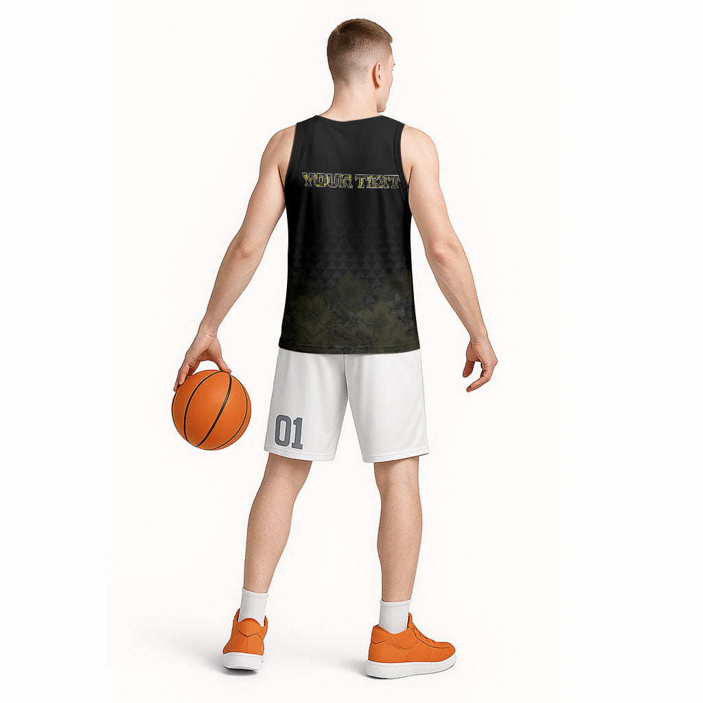 Personalised Aloha Hawaii Kahili Basketball Jersey Kanaka Maoli With Kakau Pattern LT05 - Polynesian Pride