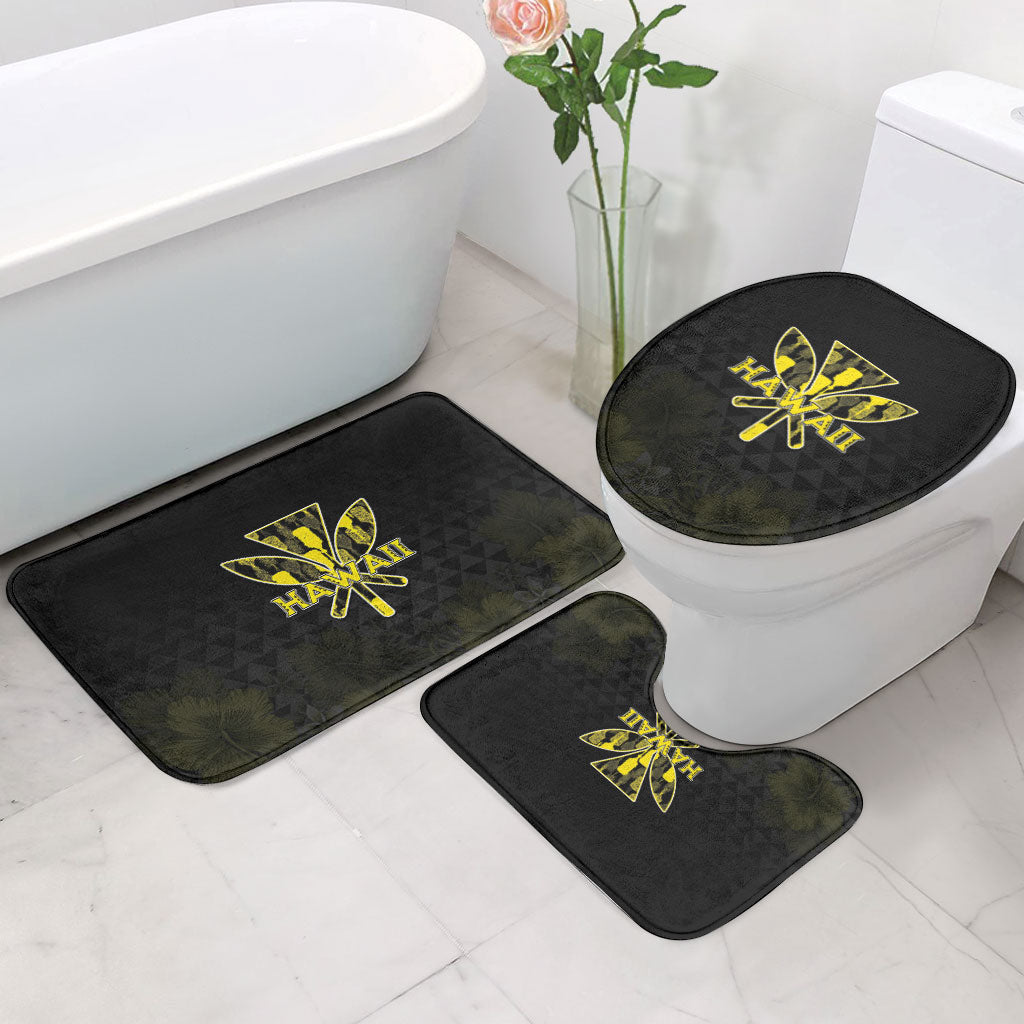 Aloha Hawaii Kahili Bathroom Set Kanaka Maoli With Kakau Pattern LT05 - Polynesian Pride