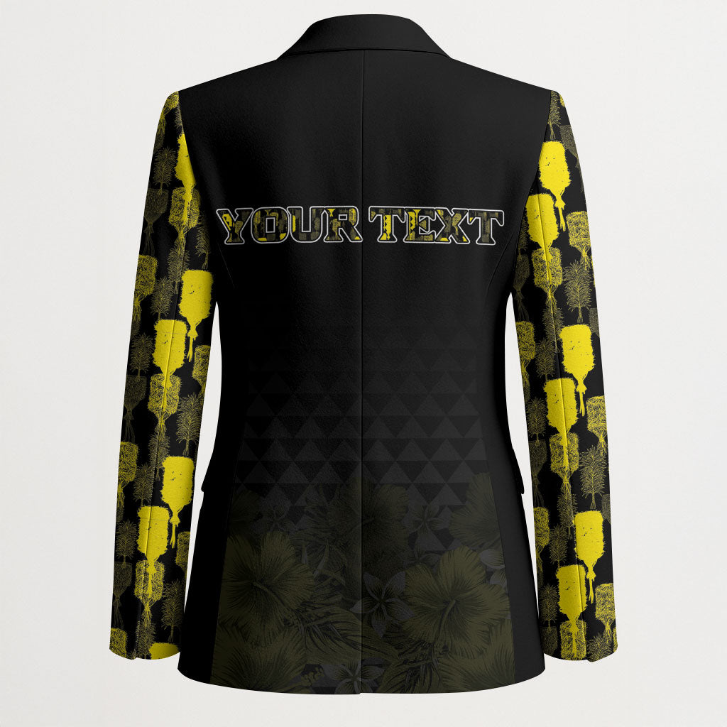 Personalised Aloha Hawaii Kahili Blazer Kanaka Maoli With Kakau Pattern LT05 - Polynesian Pride