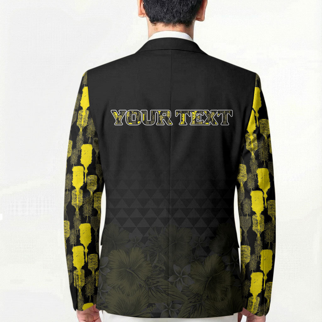 Personalised Aloha Hawaii Kahili Blazer Kanaka Maoli With Kakau Pattern LT05 - Polynesian Pride