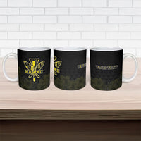 Personalised Aloha Hawaii Kahili Ceramic Mug Kanaka Maoli With Kakau Pattern LT05 - Polynesian Pride