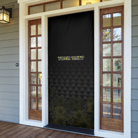 Personalised Aloha Hawaii Kahili Door Cover Kanaka Maoli With Kakau Pattern LT05 - Polynesian Pride