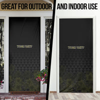 Personalised Aloha Hawaii Kahili Door Cover Kanaka Maoli With Kakau Pattern LT05 - Polynesian Pride
