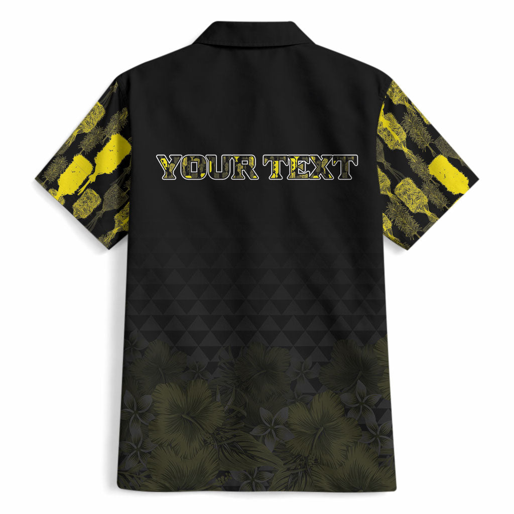 Personalised Aloha Hawaii Kahili Hawaiian Shirt Kanaka Maoli With Kakau Pattern LT05 - Polynesian Pride