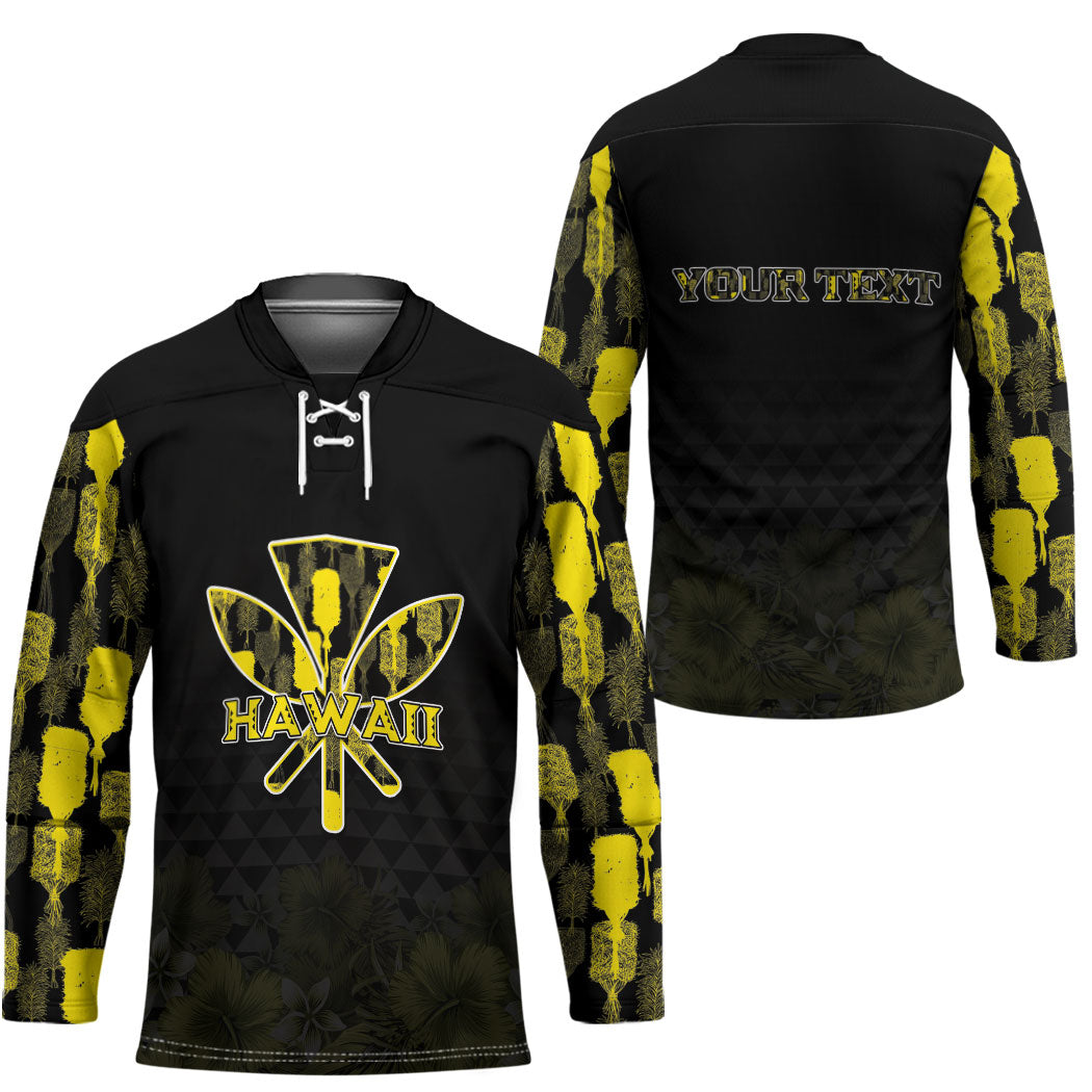 Personalised Aloha Hawaii Kahili Hockey Jersey Kanaka Maoli With Kakau Pattern LT05 - Polynesian Pride