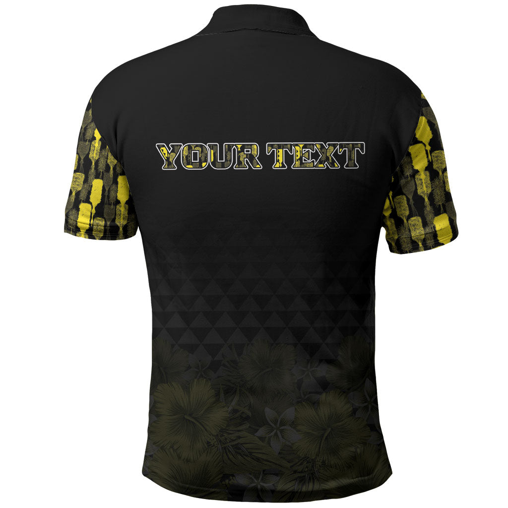 Personalised Aloha Hawaii Kahili Polo Shirt Kanaka Maoli With Kakau Pattern LT05 - Polynesian Pride