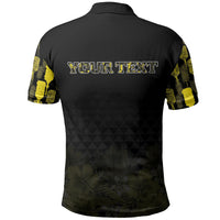 Personalised Aloha Hawaii Kahili Polo Shirt Kanaka Maoli With Kakau Pattern LT05 - Polynesian Pride