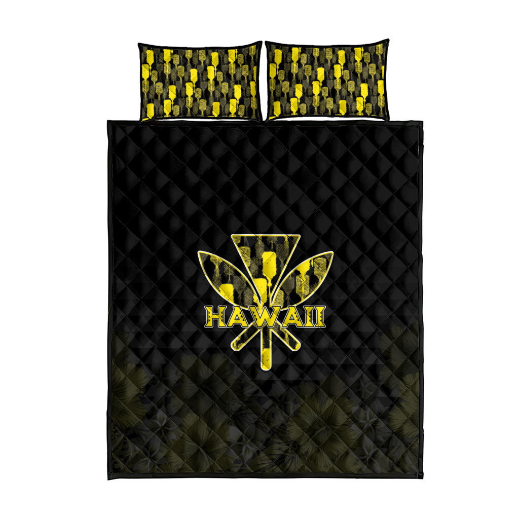Aloha Hawaii Kahili Quilt Bed Set Kanaka Maoli With Kakau Pattern LT05 - Polynesian Pride