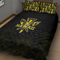 Aloha Hawaii Kahili Quilt Bed Set Kanaka Maoli With Kakau Pattern LT05 - Polynesian Pride