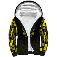 Personalised Aloha Hawaii Kahili Sherpa Hoodie Kanaka Maoli With Kakau Pattern LT05 Unisex Black - Polynesian Pride