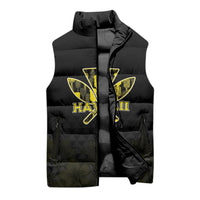 Personalised Aloha Hawaii Kahili Sleeveless Puffer Jacket Kanaka Maoli With Kakau Pattern LT05 - Polynesian Pride