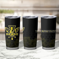 Personalised Aloha Hawaii Kahili Tumbler Cup Kanaka Maoli With Kakau Pattern LT05 - Polynesian Pride