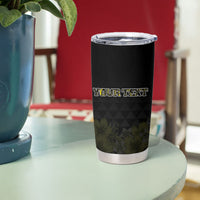 Personalised Aloha Hawaii Kahili Tumbler Cup Kanaka Maoli With Kakau Pattern LT05 - Polynesian Pride