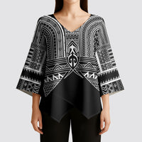 Philippines Igorot Tribal Inspired Kimono Sleeve Blouse Black Version LT05 - Polynesian Pride