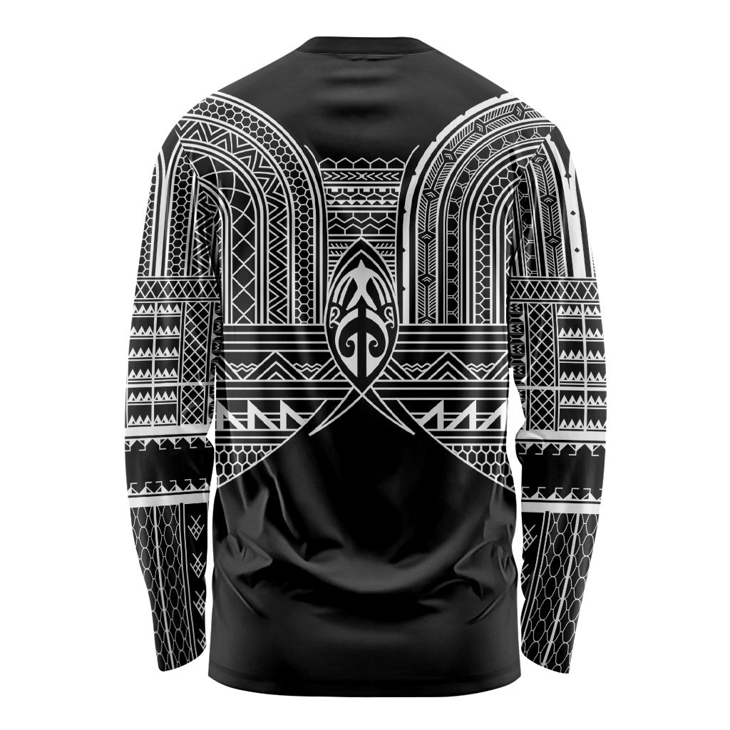 Philippines Igorot Tribal Inspired Long Sleeve Shirt Black Version LT05 - Polynesian Pride