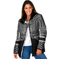 Philippines Igorot Tribal Inspired Padded Jacket Black Version LT05 Women Black - Polynesian Pride