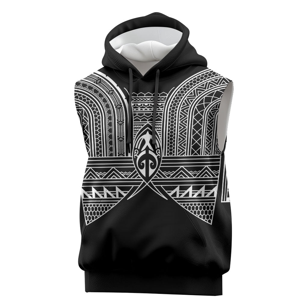 Philippines Igorot Tribal Inspired Sleeveless Hoodie Black Version LT05 Black - Polynesian Pride