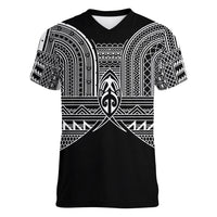 Philippines Igorot Tribal Inspired Women V-Neck T-Shirt Black Version LT05 Female Black - Polynesian Pride
