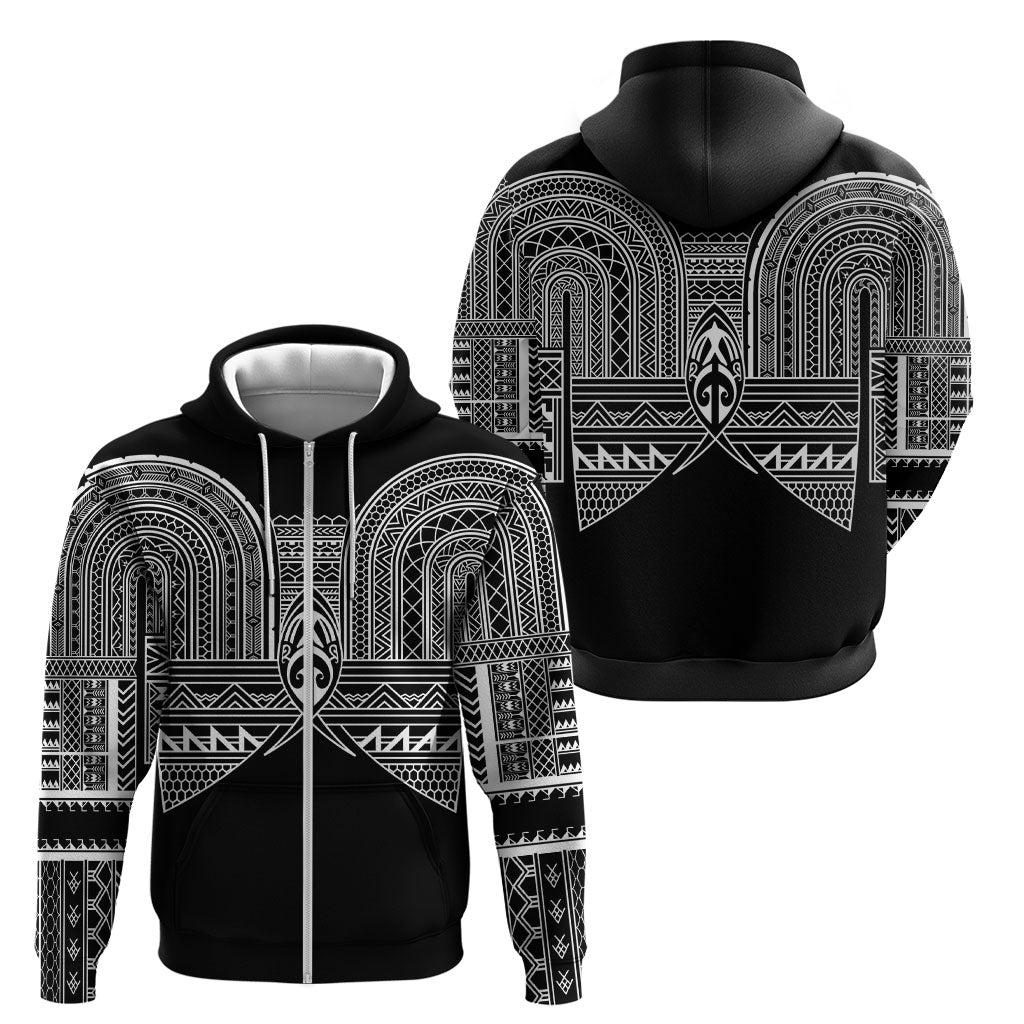 Philippines Igorot Tribal Inspired Zip Hoodie Black Version LT05 - Polynesian Pride