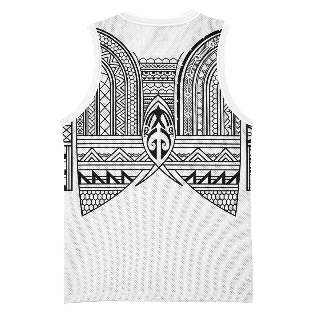 Philippines Igorot Tribal Inspired Basketball Jersey White Version LT05 - Polynesian Pride