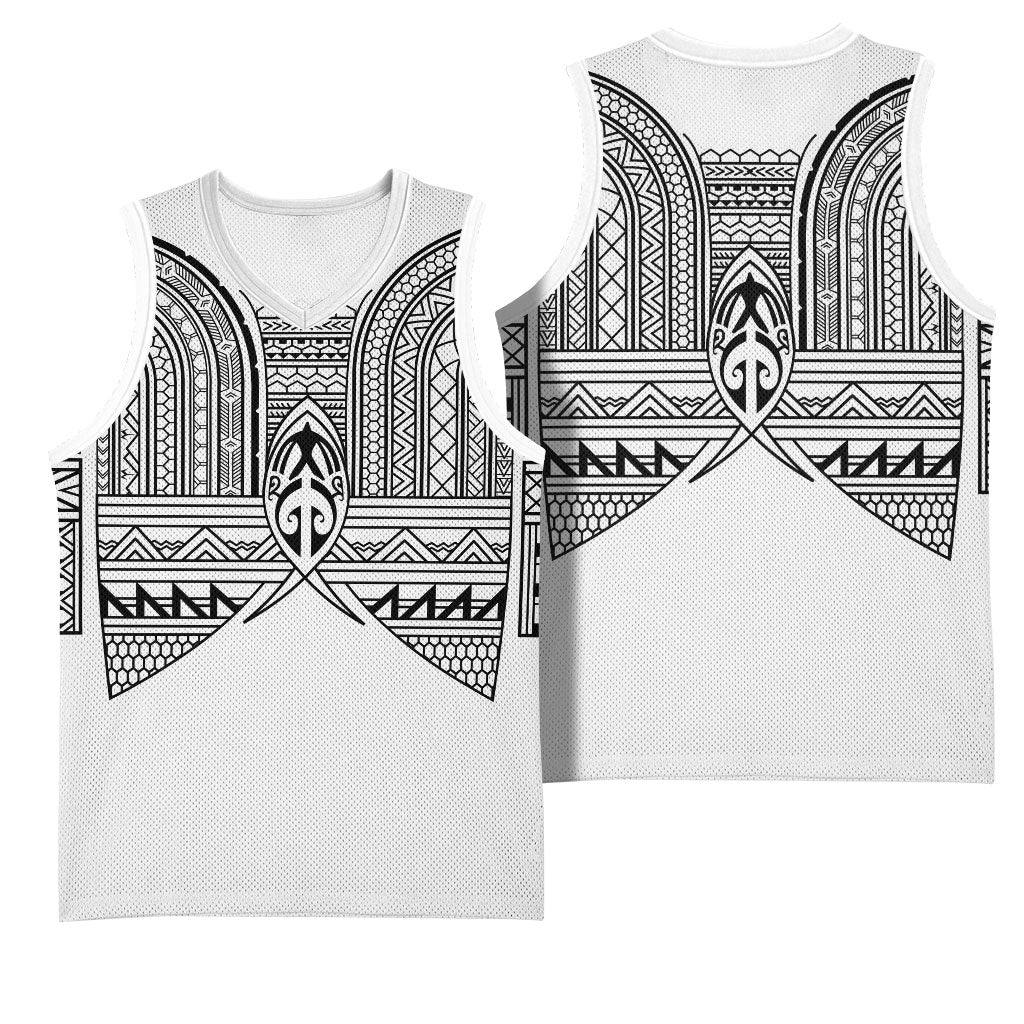 Philippines Igorot Tribal Inspired Basketball Jersey White Version LT05 - Polynesian Pride