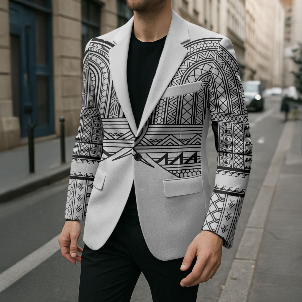 Philippines Igorot Tribal Inspired Blazer White Version LT05 - Polynesian Pride