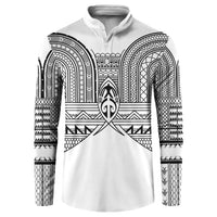 Philippines Igorot Tribal Inspired Button Sweatshirt White Version LT05 White - Polynesian Pride