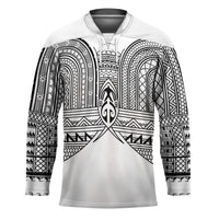 Philippines Igorot Tribal Inspired Hockey Jersey White Version LT05 Unisex White - Polynesian Pride