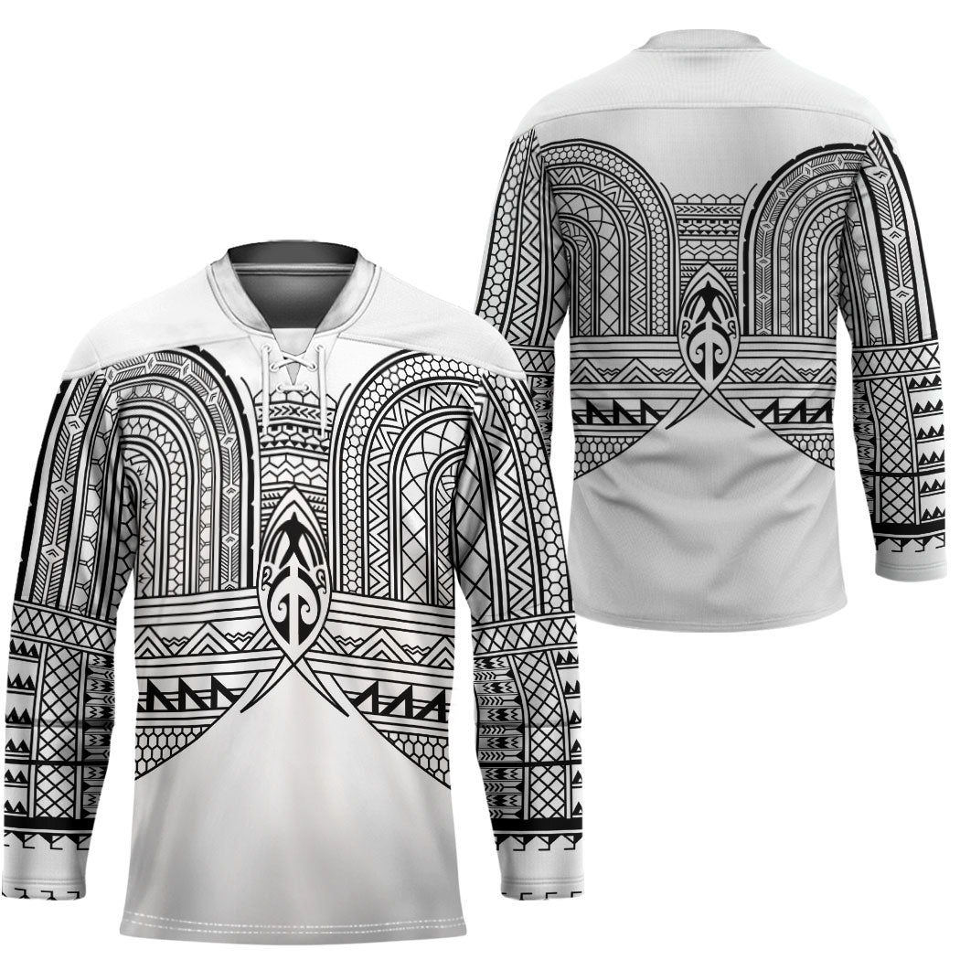 Philippines Igorot Tribal Inspired Hockey Jersey White Version LT05 - Polynesian Pride