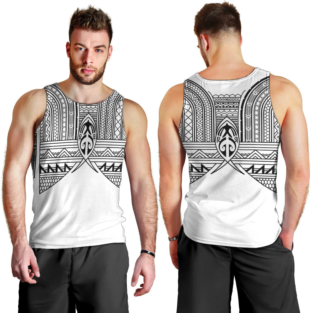 Philippines Igorot Tribal Inspired Men Tank Top White Version LT05 - Polynesian Pride