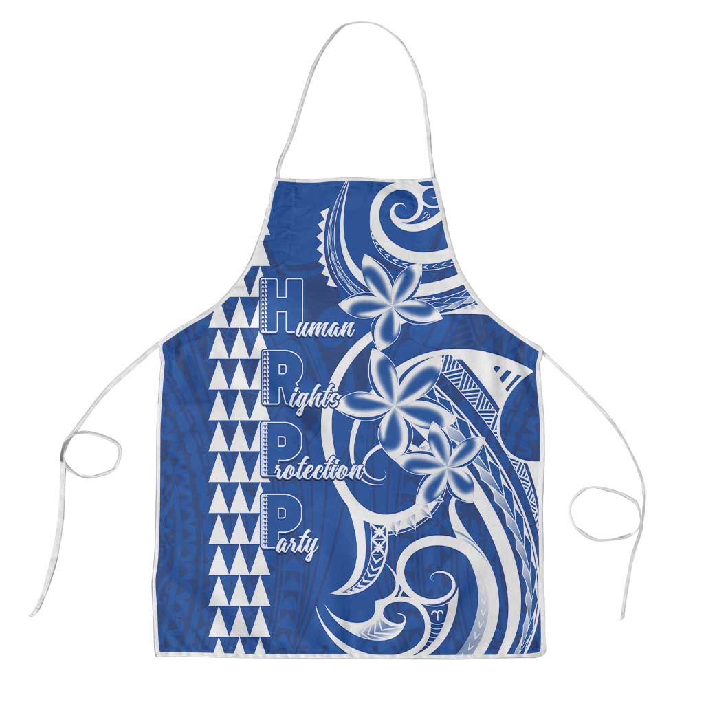 Samoa HRPP Party Apron Polynesian Pattern LT05 Blue - Polynesian Pride