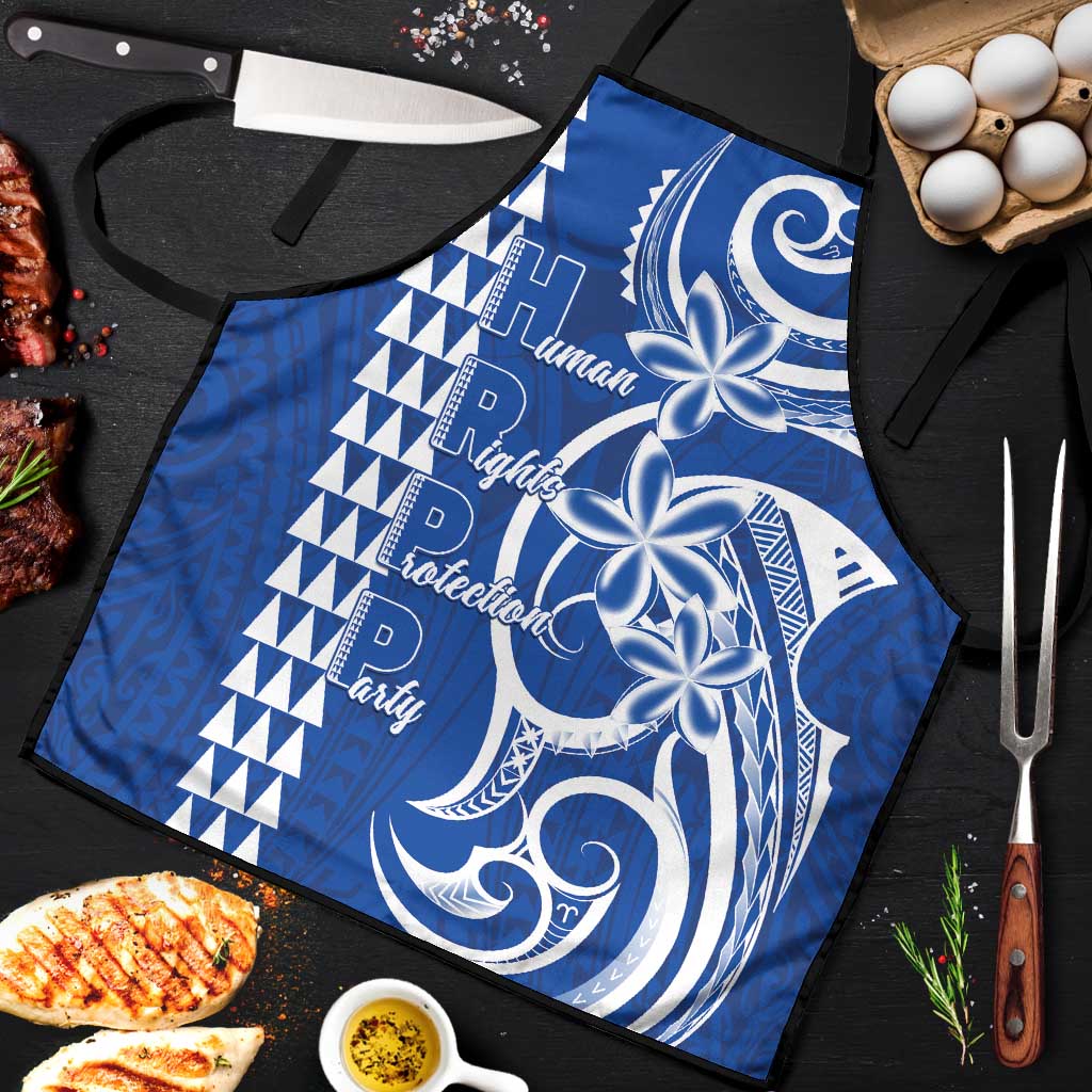 Samoa HRPP Party Apron Polynesian Pattern LT05 Blue - Polynesian Pride