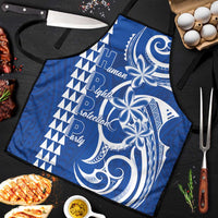 Samoa HRPP Party Apron Polynesian Pattern LT05 Blue - Polynesian Pride