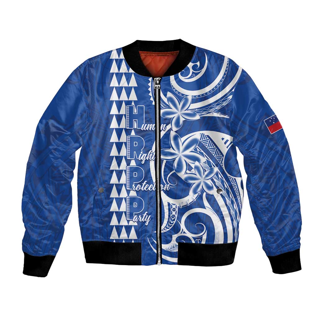 Samoa HRPP Party Bomber Jacket Polynesian Pattern - Polynesian Pride