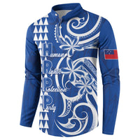 Samoa HRPP Party Button Sweatshirt Polynesian Pattern LT05 - Polynesian Pride