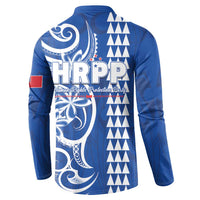 Samoa HRPP Party Button Sweatshirt Polynesian Pattern LT05 - Polynesian Pride
