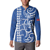 Samoa HRPP Party Button Sweatshirt Polynesian Pattern LT05 - Polynesian Pride