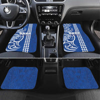 Samoa HRPP Party Car Mats Polynesian Pattern LT05 Set 4pcs Blue - Polynesian Pride