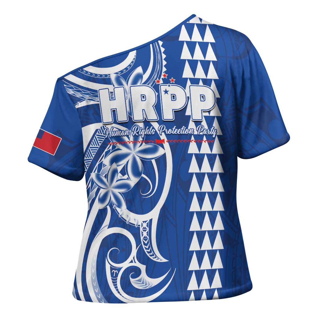 Samoa HRPP Party Cross Shoulder Shirt Polynesian Pattern LT05 - Polynesian Pride