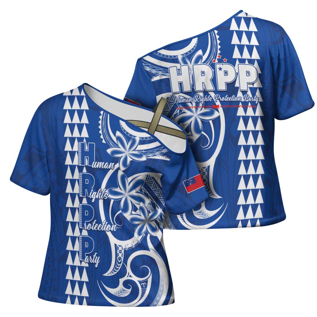 Samoa HRPP Party Cross Shoulder Shirt Polynesian Pattern LT05 - Polynesian Pride