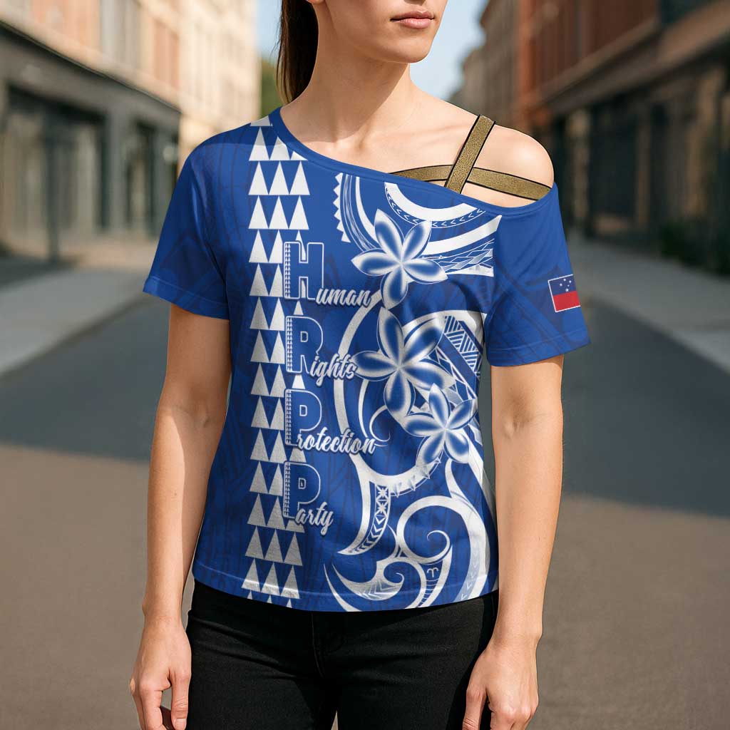 Samoa HRPP Party Cross Shoulder Shirt Polynesian Pattern LT05 - Polynesian Pride