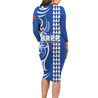 Samoa HRPP Party Family Matching Long Sleeve Bodycon Dress and Hawaiian Shirt Polynesian Pattern - Polynesian Pride
