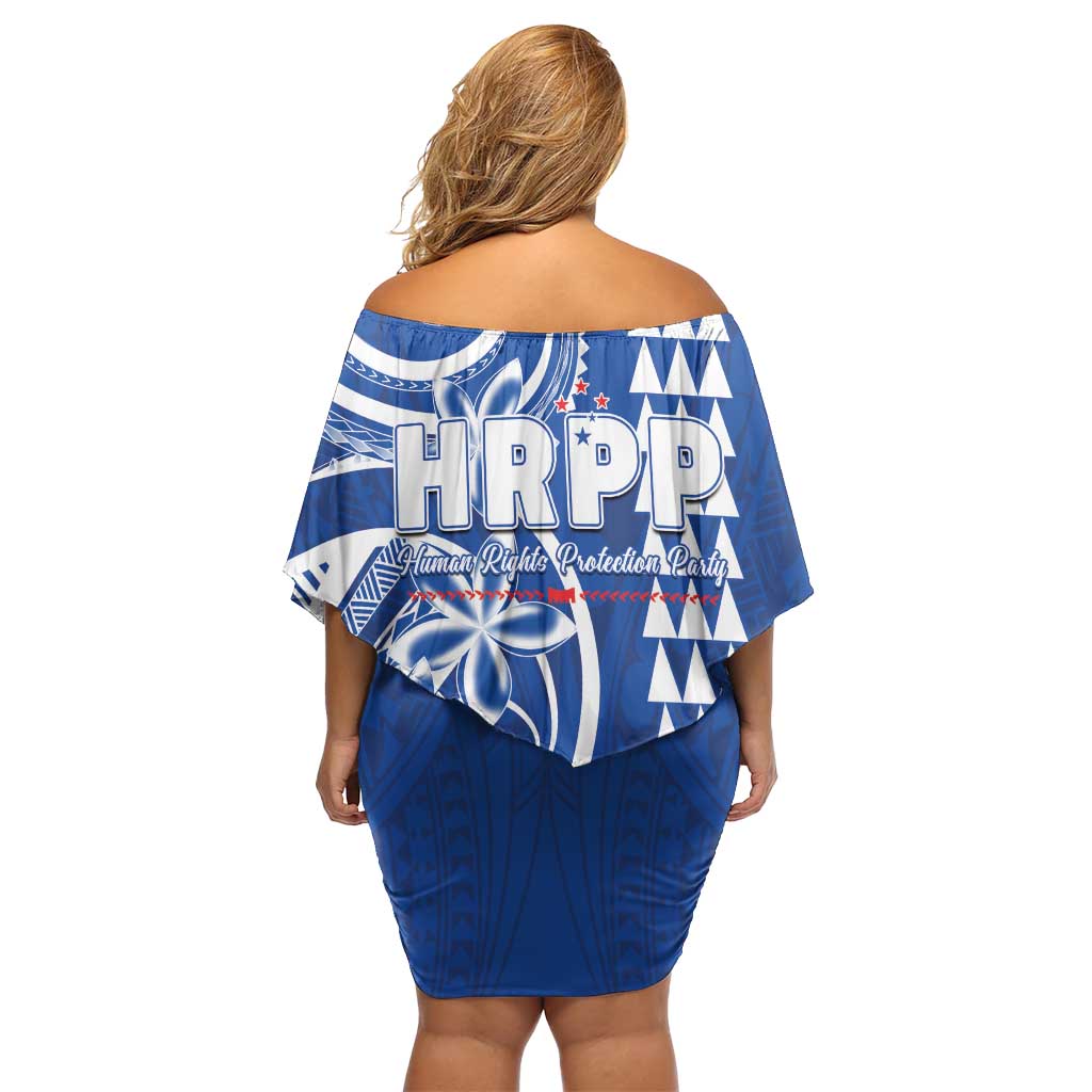 Samoa HRPP Party Family Matching Off Shoulder Short Dress and Hawaiian Shirt Polynesian Pattern - Polynesian Pride