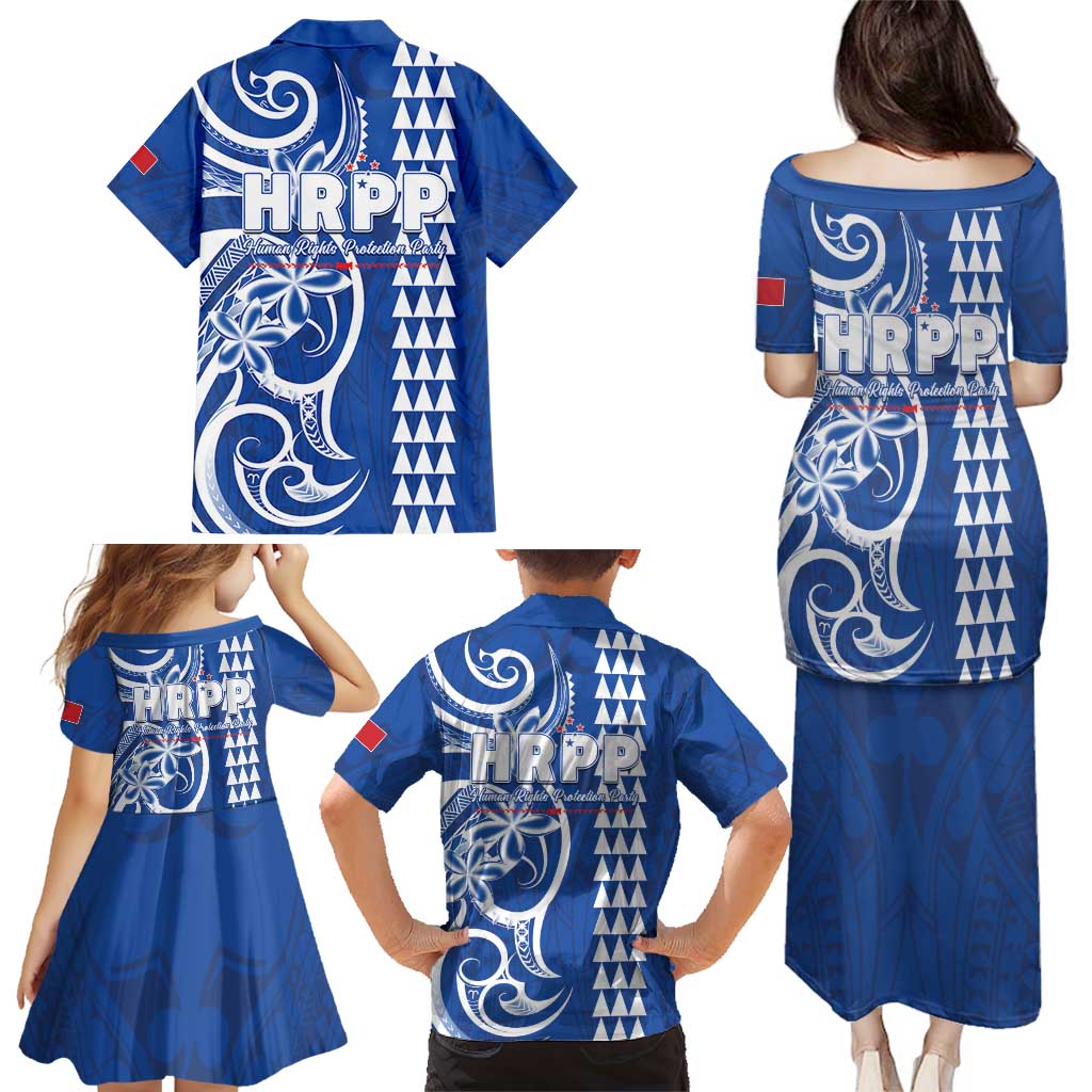 Samoa HRPP Party Family Matching Puletasi and Hawaiian Shirt Polynesian Pattern - Polynesian Pride