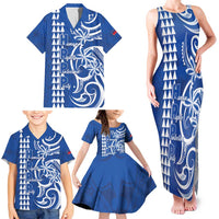 Samoa HRPP Party Family Matching Tank Maxi Dress and Hawaiian Shirt Polynesian Pattern - Polynesian Pride