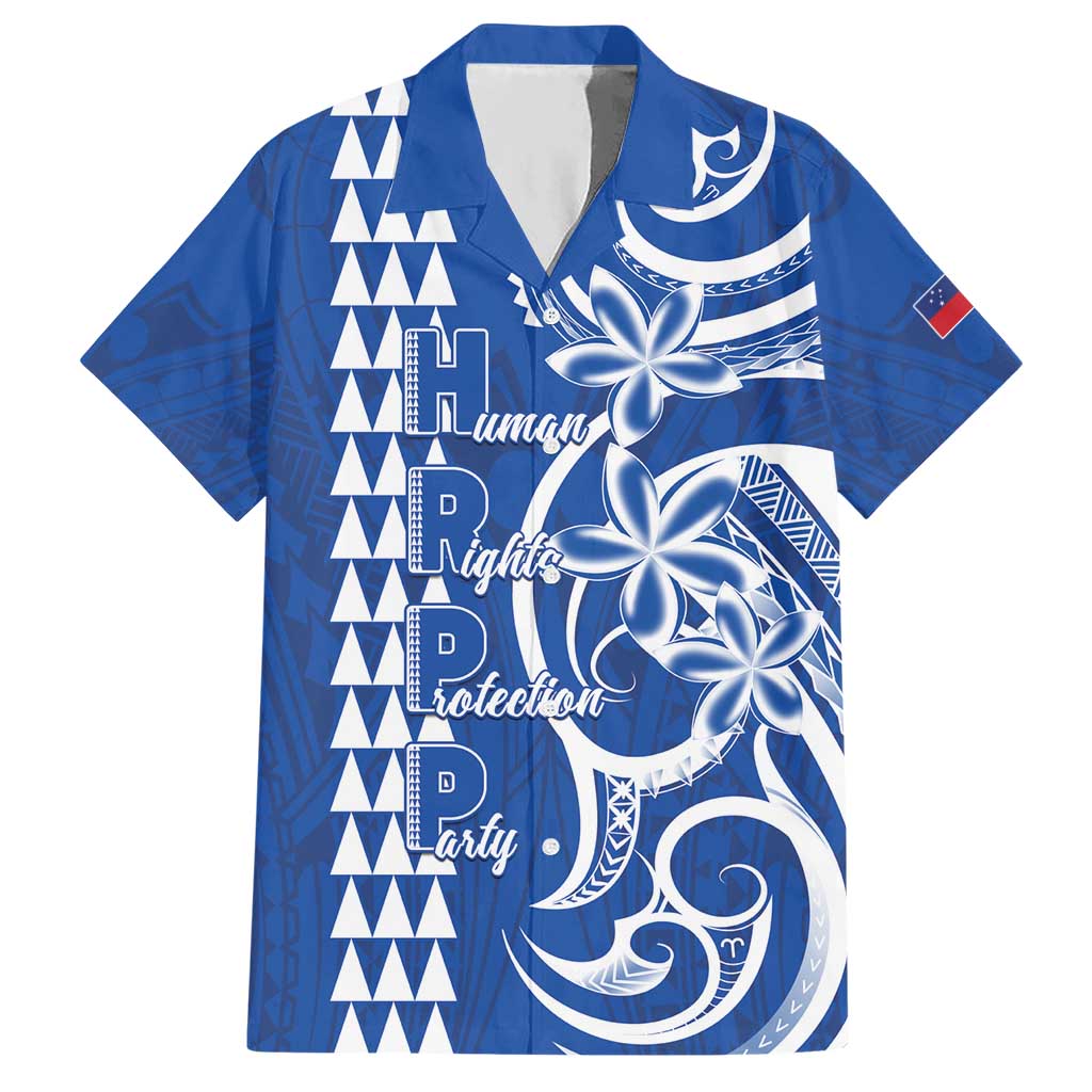 Samoa HRPP Party Hawaiian Shirt Polynesian Pattern LT05 Blue - Polynesian Pride