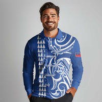 Samoa HRPP Party Long Sleeve Polo Shirt Polynesian Pattern LT05 - Polynesian Pride